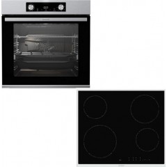 Gorenje Εντοιχιζόμενο Σετ Φούρνος BOS6737E13X άνω Πάγκου 77lt Inox και Εστία Κεραμική ECT641BX